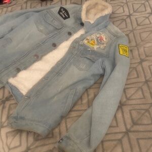 Light Blue Kids Jacket with Patches